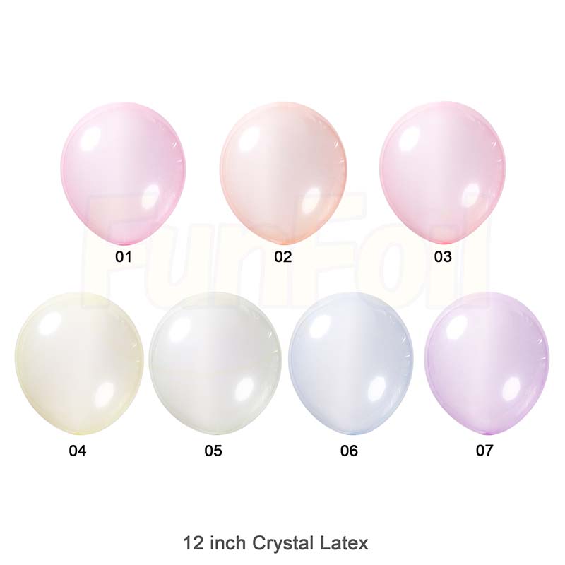 crystal pastel clear balloons latex