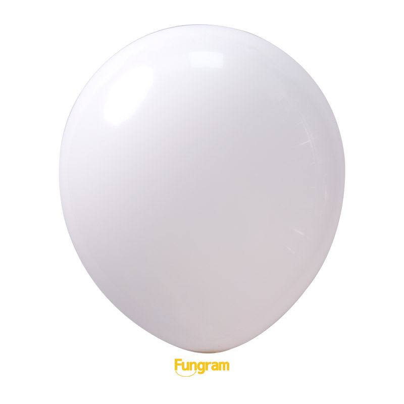 white custom printed latex balloons