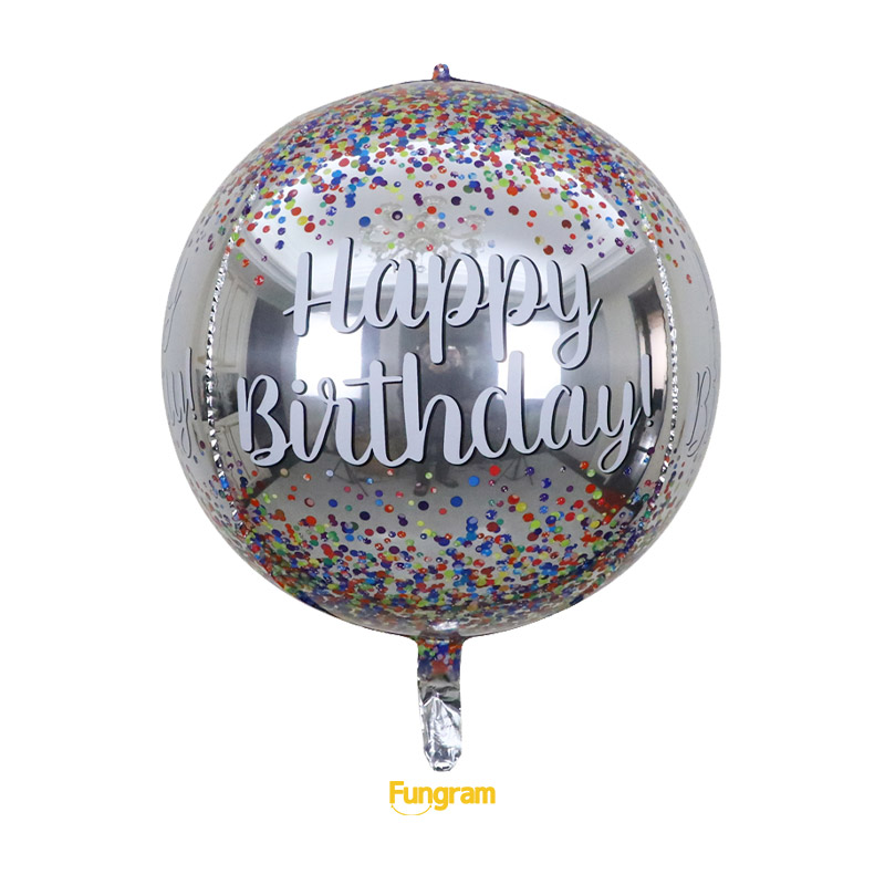 Happy birthday foil balloons fabrication