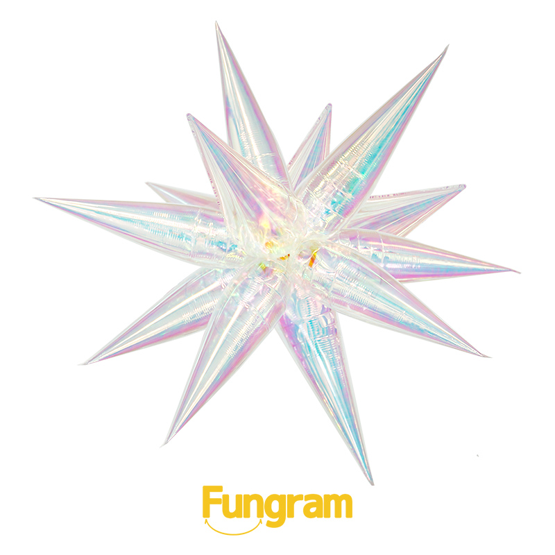 Iridescent Starburst Foil Balloon