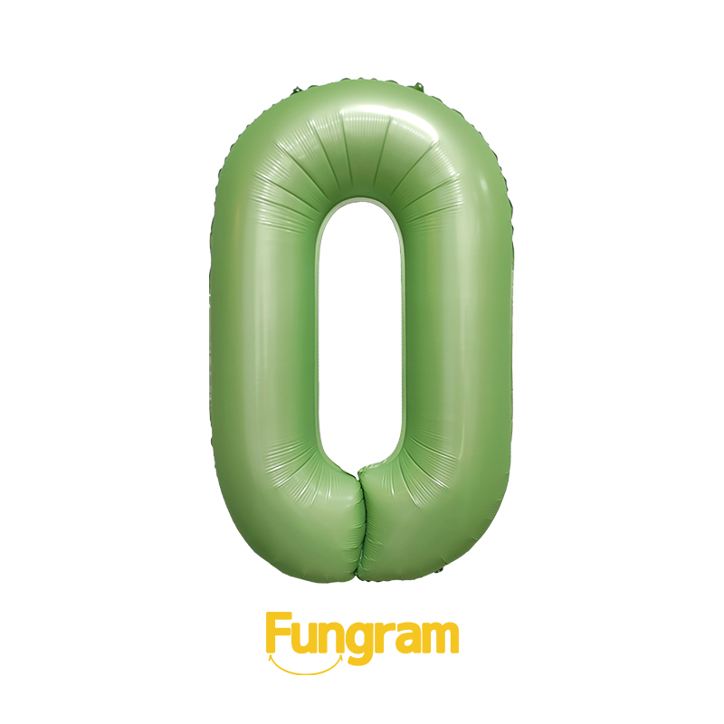 40 Inch Pastel Green Number Balloons